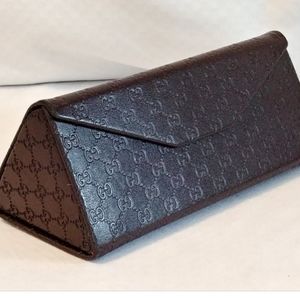 Unisex Gucci trifold glasses case GG monogrammed
